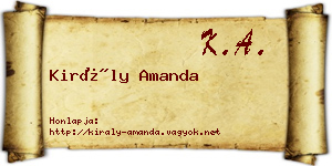 Király Amanda névjegykártya